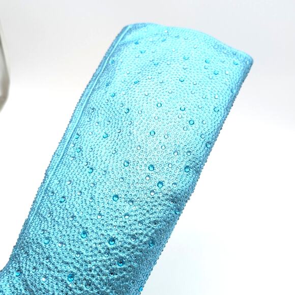 Top Moda Rhinestone Knee Length Boots Side Zip Women's Blue Size US5.5 EU36 - Picture 11 of 13